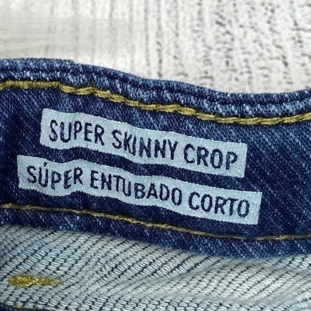 Cherokee Girls Pants Size 5 Super Skinny Crop Soft Comfy Faux Denim Pants